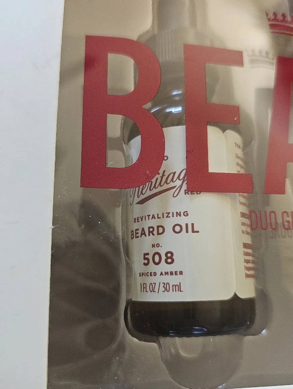 Cremo Heritage Red Beard Oil and Brush Boxed Gift Set mens haircare beards NEW